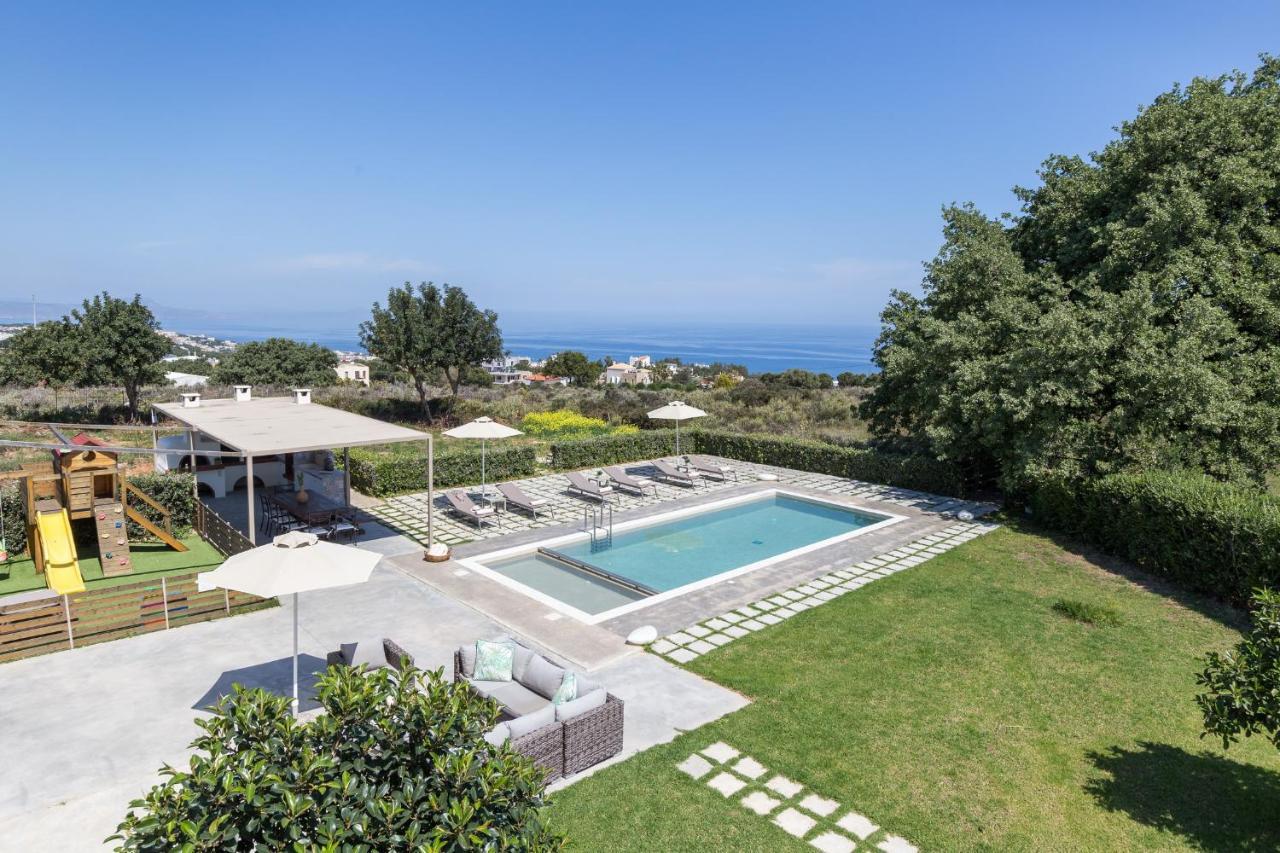 Lux Villa Mia With Heated Pool, 2Km To Beach & Childrens Area! Mikro Metochi Buitenkant foto