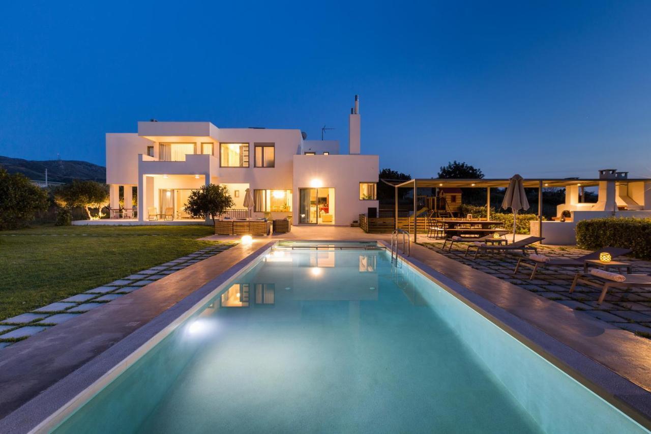 Lux Villa Mia With Heated Pool, 2Km To Beach & Childrens Area! Mikro Metochi Buitenkant foto