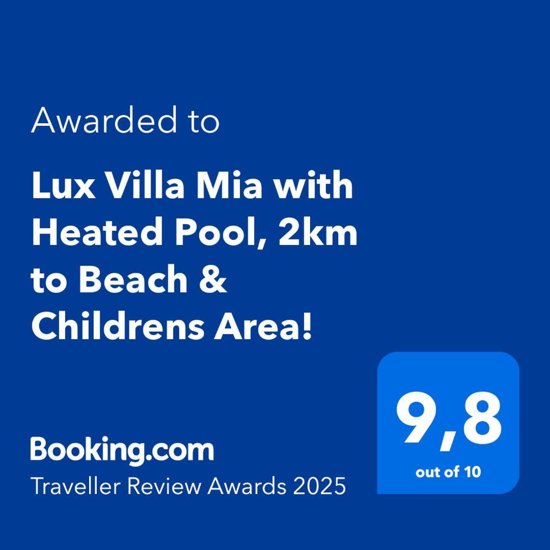 Lux Villa Mia With Heated Pool, 2Km To Beach & Childrens Area! Mikro Metochi Buitenkant foto